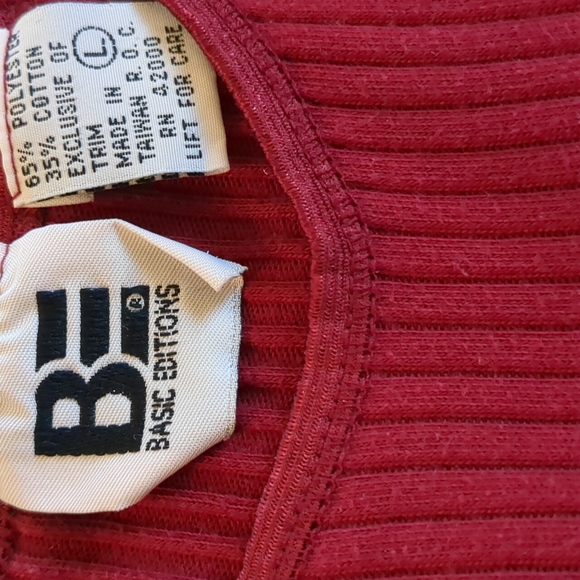 Basic Editions burgundy sweater. Women's Large - Picture 7 of 8